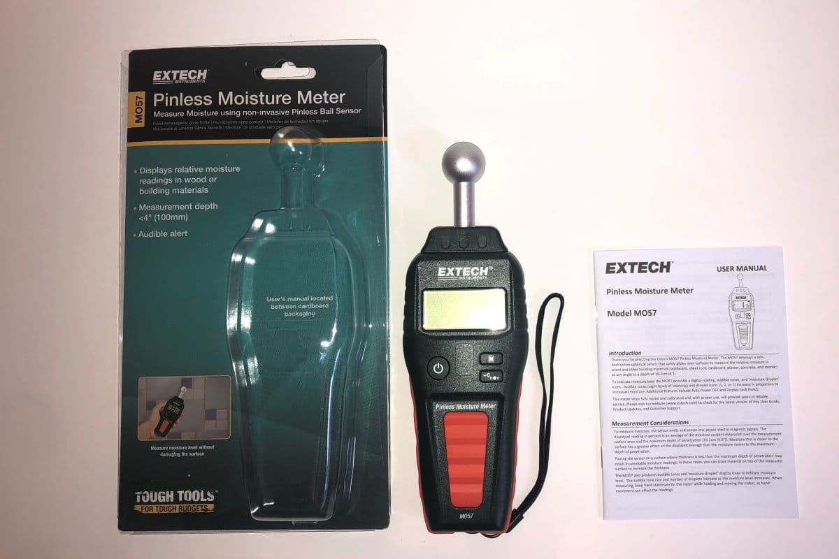 Das Extec-h MO57 mit Verpackung, Anleitung und 9V-Block im Test