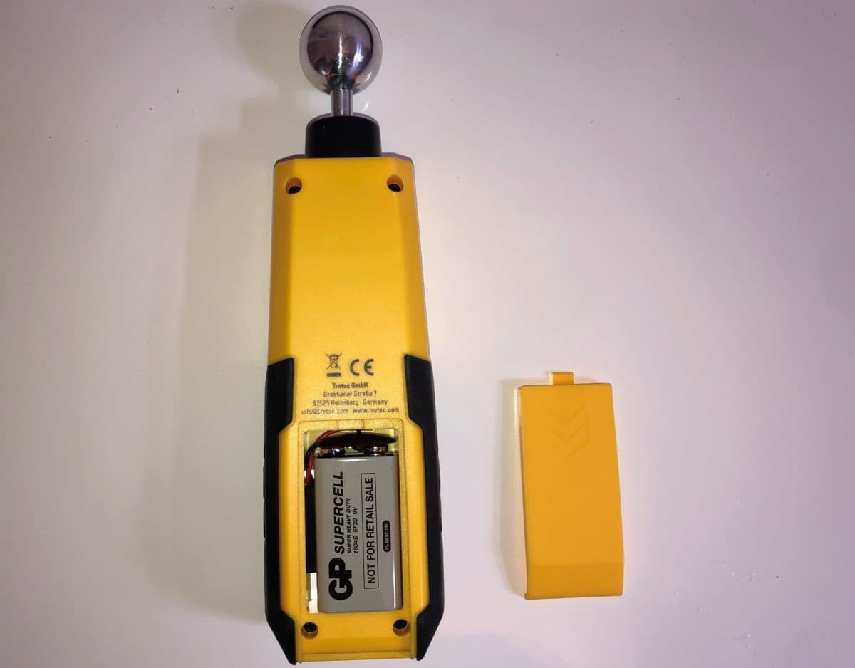 Das TROTEC BM31 wird mittels 9V-Block betrieben