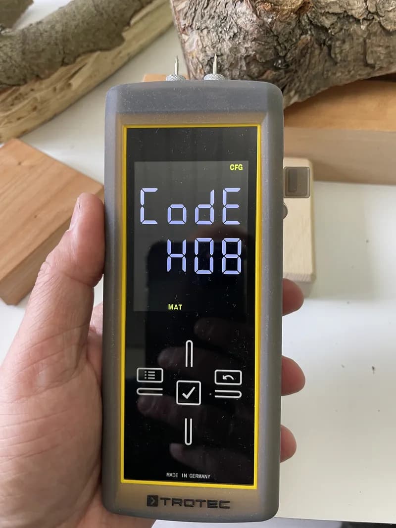 Das TROTEC T510 mit dem entsprechenden Menü.